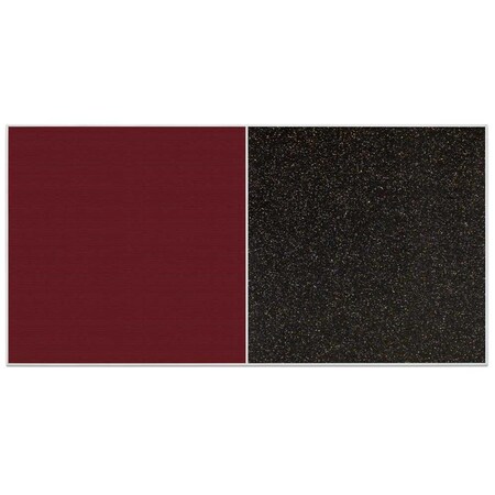 United Visual Products Sliding Door Indoor Enclosed Corkboard, 9 UV9012ACS-GOLD-PEARL